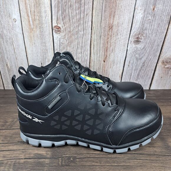 Reebok Sublite Cushion Comp Toe Mid Cut Black WP/SR EH Men's 10 W (Women's 12 W) - Picture 3 of 10